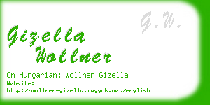gizella wollner business card